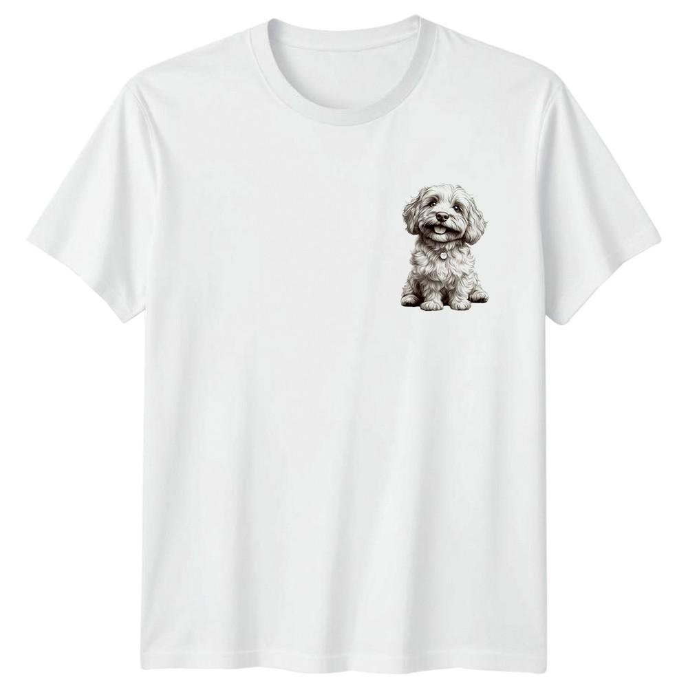 Happy Fluffy Dog Animals Dogs Unisexs TShirt Unisexs Tee Graphic Unisex Top S