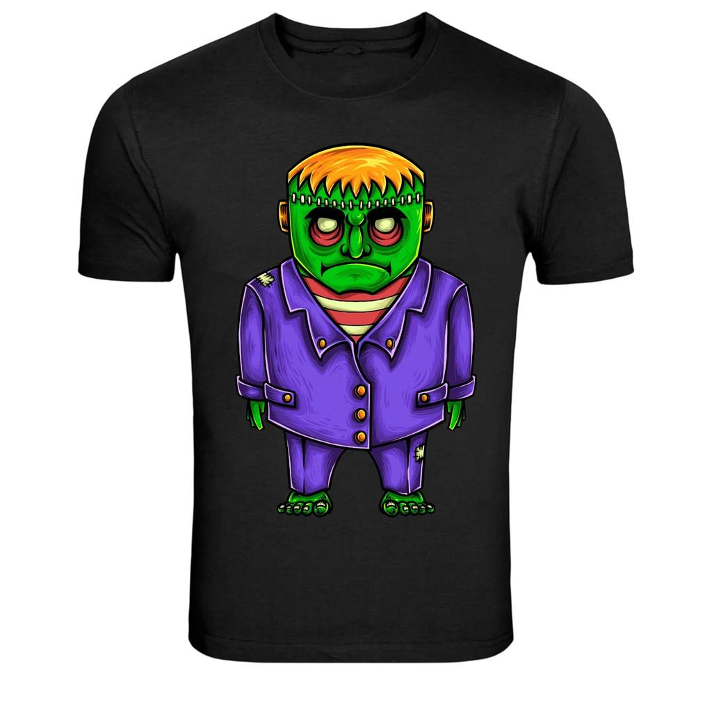 Cute Frankenstein Monster Cartoon Character Graphic T-Shirt