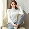 Suéter de invierno con cuello de tortuga para mujer, Jersey de punto grueso y cálido para mujer, Jersey de punto básico suelto