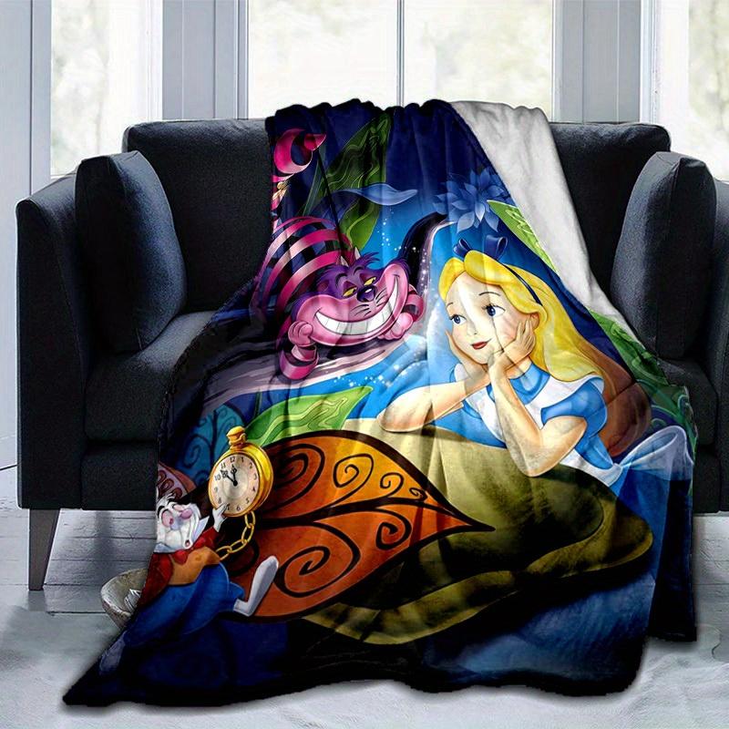 1pc, Wonderland Adventure Blanket, Perfect for All Seasons, Soft Flannel Throw Blanket, Versatile & Cozy for Bedroom, Living Room, Travel, Camping, Ca