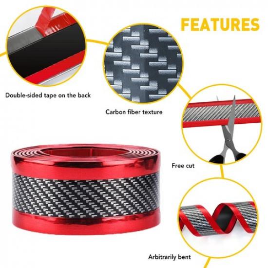 2m Door Plate Carbon FiberSill Scuff Anti Cover Scratch Sticker Accessories EOA