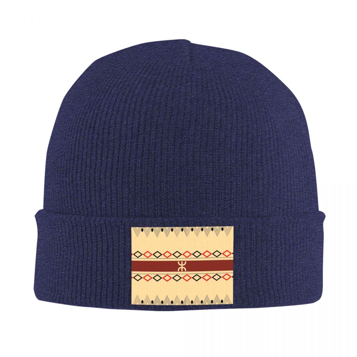 

Berber Kabyle Berbers Amazigh Flag Warm Knitted Cap Fashion Bonnet Hat Autumn Winter Outdoor Beanies Hats for Unisex Adult One Size