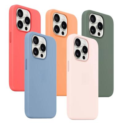 Silicone Case Compatible with MagSafe For iPhone 15 Pro Max 15Pro Wireless Charging Cover for 15 Animation Magsafe Magnetic Case