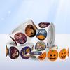 500 Pcs/roll Ghost Halloween Pumpkin Stickers No-dry Glue Halloween Label 500Pcs/Roll   Gift