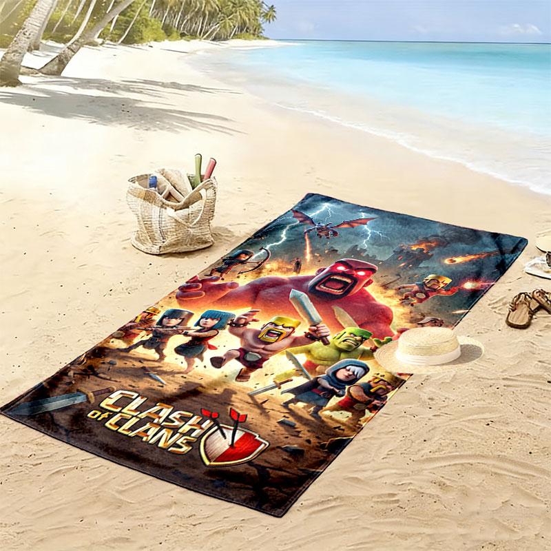COC Print Beach Towel, Large Soft Quick Dry Towel for Beach Camping Swimming