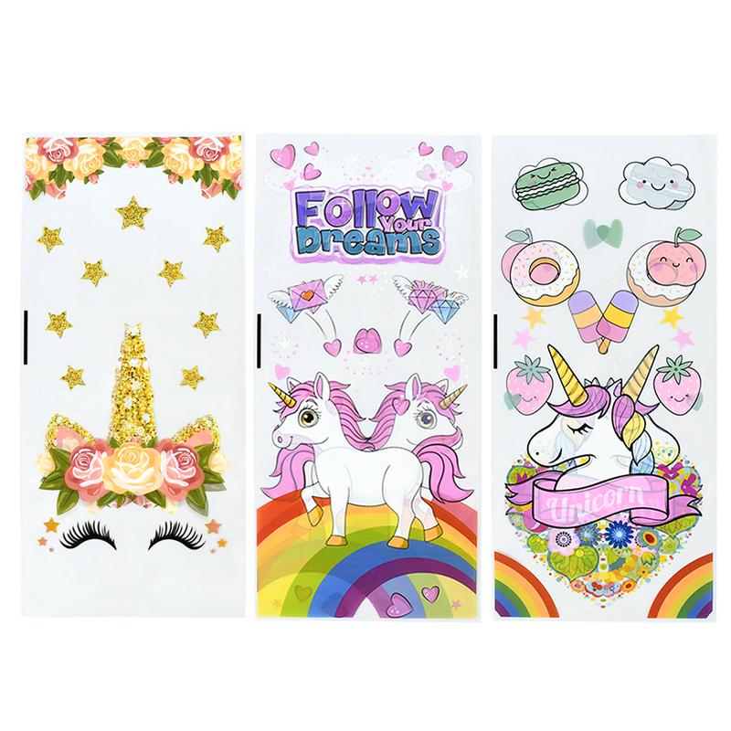 

50 шт. Единороговая вечеринка печенье конфеты подарочный пакет русалка единорог тематика день рождения украшения дети девочка Baby Shower свадебные принадлежности 50pcs