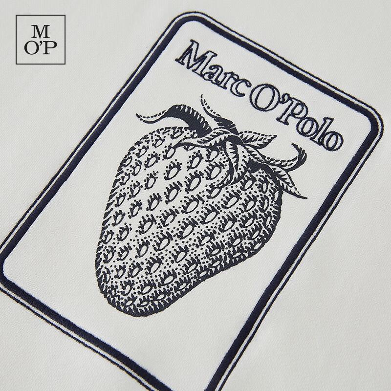 Marc O'Polo Men's Loose-Fit Strawberry Embroidered Crew Neck Pullover