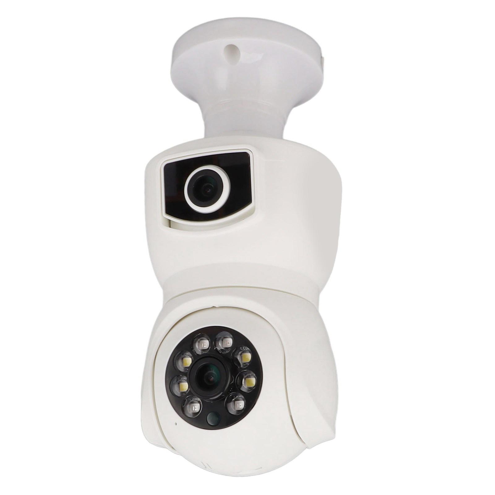 

Камера безпеки у вигляді лампочки з подвійним об єктивом 2,4 ГГц 1080P 360 градусів цоколь E27 камера безпеки повнокольорова