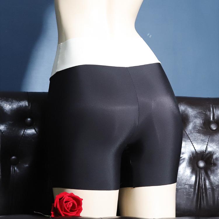 Men's High Waist Ice Silk Boxer Briefs with JJ Pouch: Seamless Tummy Control Trunk Underwear for Summer.