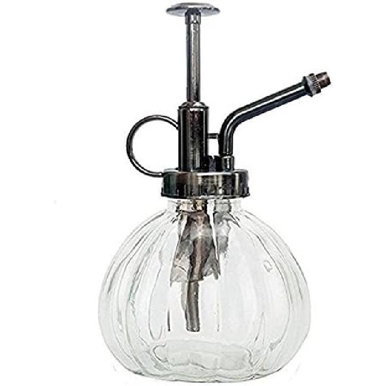 

Стеклянная лейка, винтажный пульверизатор с бронзовым пластиковым насосом, лейка для полива одной рукой, стеклянная бутылка-спрей, мистер для растений (прозрачный) прозрачный