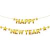 KatchOn, Gold Happy New Year Banner - 10 Feet, Pre-Strung | Happy New Year Backdrop 2026 with Star for New Years Eve Party Supplies 2026 | New Years