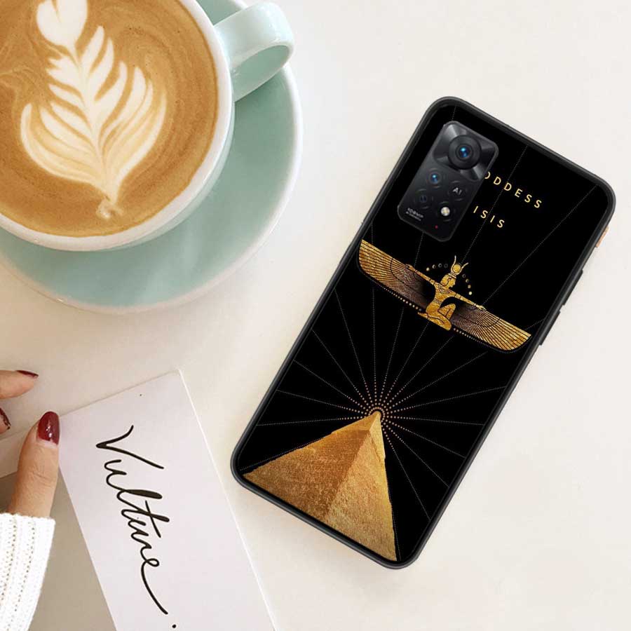 Egypt Pharaoh mural Phone Case For Xiaomi Redmi Note 12 Plus 12S 11 11T Pro 5G 11E 11S 4G 10 10S 9 9S 9T 8 8T 7 6 5 Cover Shell