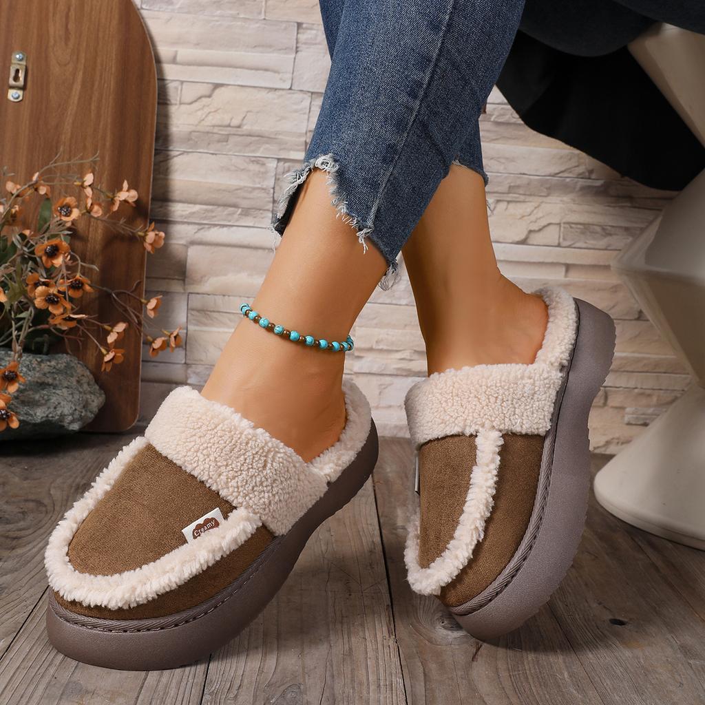 Women Fashion Slippers Casual Couple Home Shoes Women 2025 Slip-on Soft Thick Soled Slides Women Winter Indoor Comfort Slippers