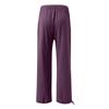 Zomer Katoenen Linnen Wijde Pijpen Broek Vrouwen Losse Palazzo Broek Zak Elastische Taille Knoop Casual Broek