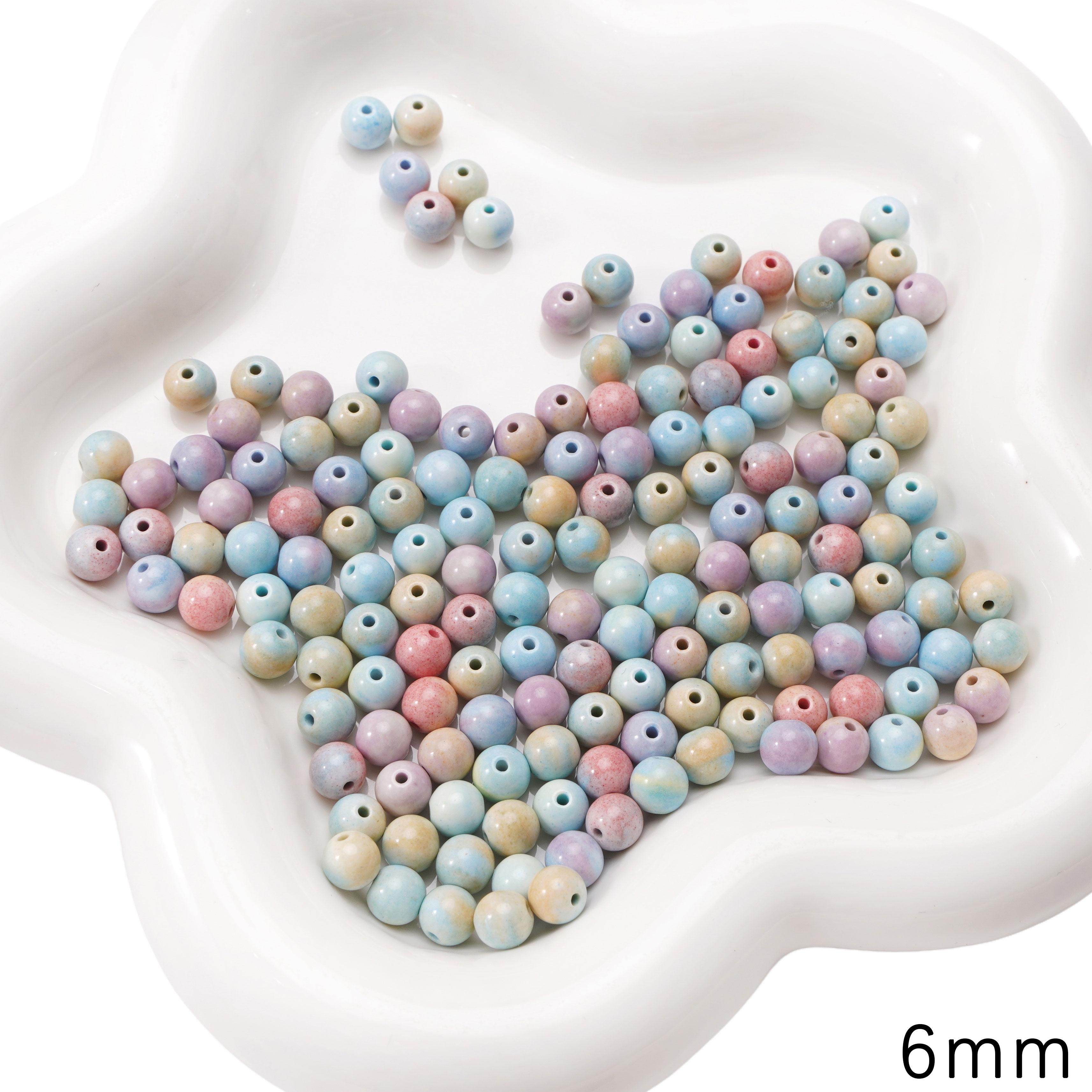 

66-185Pcs Natural Stone Alxa Rainbow Stone Head Bead Interval Scattered Beads For DIY Bracelets Necklaces Jewelry Making 6mm 66pcs