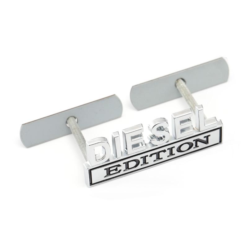 Diesel Logo Edition Emblem Badge Front Hood Grille Car Sticker for Jeep Compass Renegade Ford RS200 F150 F250 F350 Silverado RAM AF3