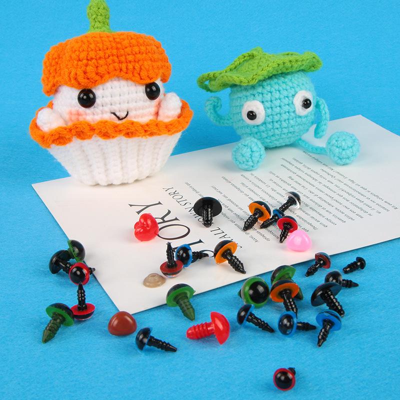 570 Pcs Plastic Safety Eyes and Noses with Washers Craft Doll Teddy Bear Nose for Amigurumi Crafts Crochet Toy Stuffed Animals