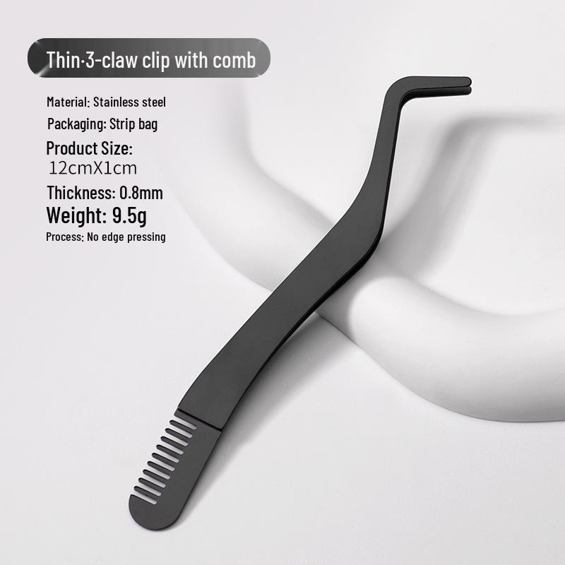 Stainless Steel Eyelash Curler & Tweezers False Eyelash Tool with Comb
