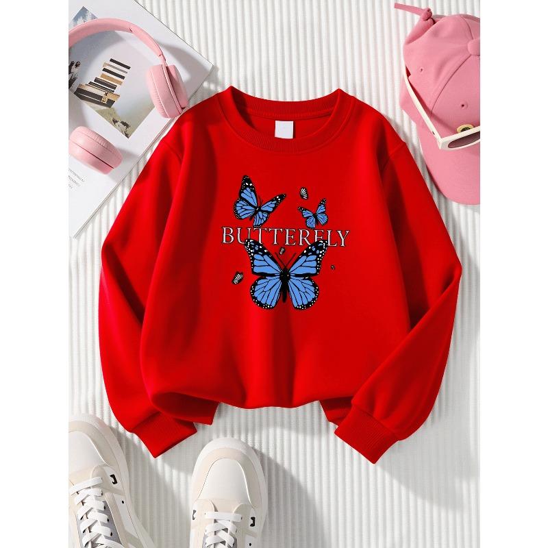 European sizes Kids' Casual Printed Round Neck Pullover, Kids' Fashion Round Neck Sweatshirt with Adorable Animal Prints,  Casual Comfortable