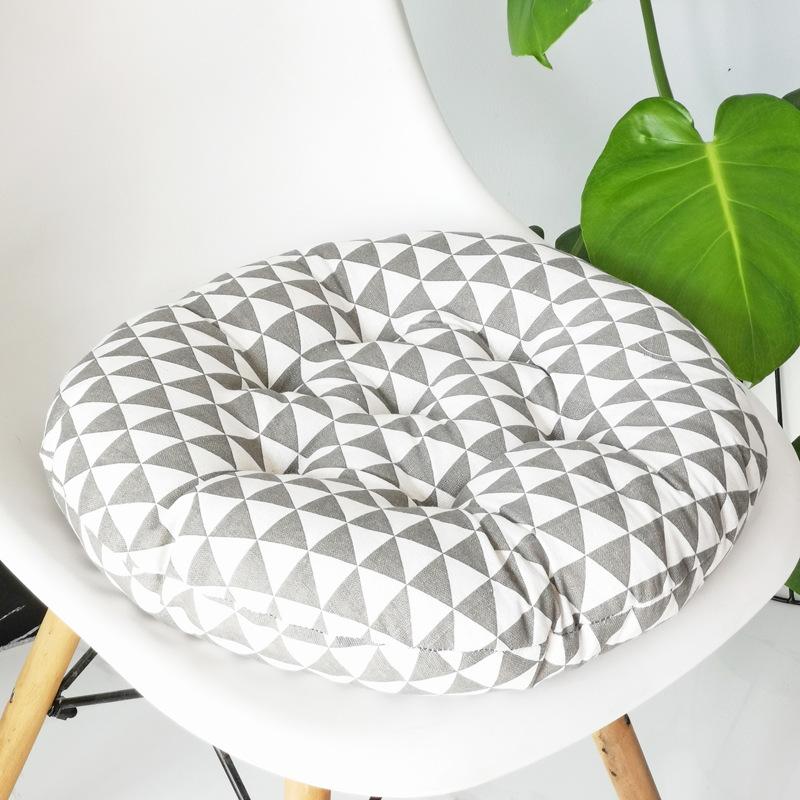 Coarse Cloth Round Style Cotton and Linen Style Seat Cushion Home Circular Cushion Japanese Style Futon Cushion Decoration