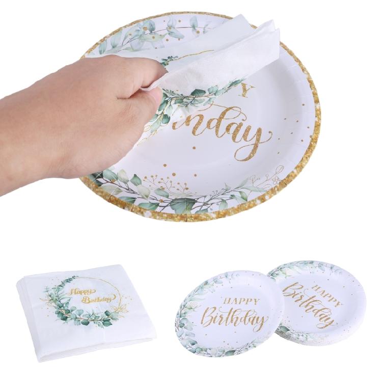 Party Theme Disposable Tablewares Paper Cups Plate Tablecloths Dishes