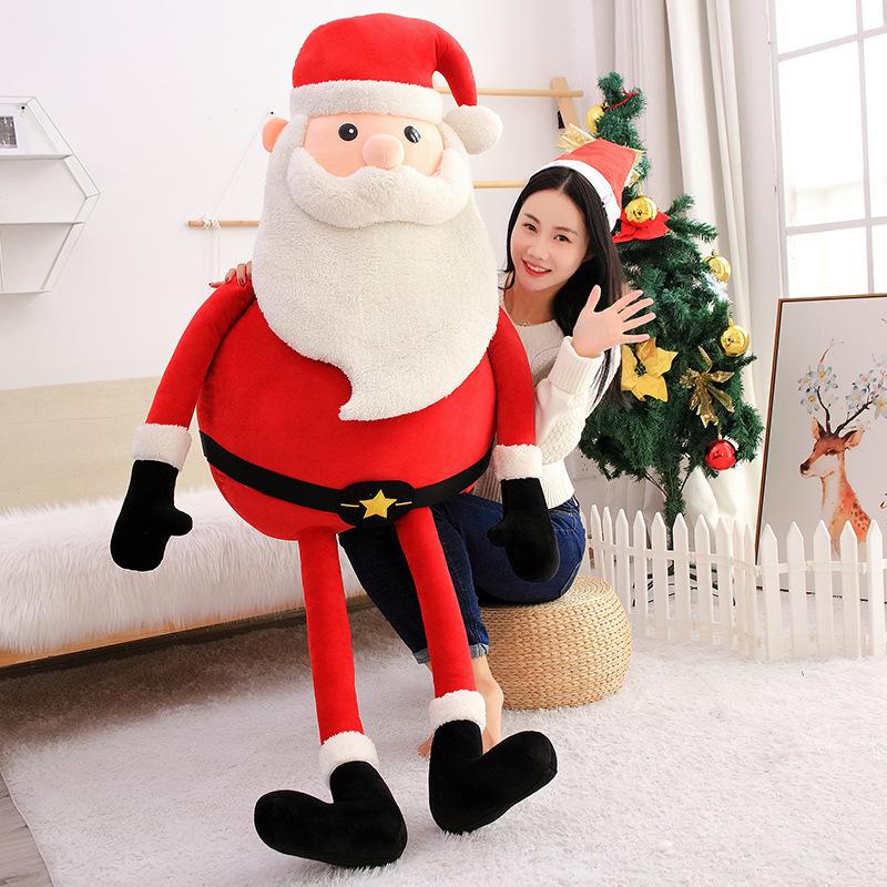 Long Legged Santa Claus Doll Plush Toy Large Christmas Gift Children's Christmas Doll Window Decorations