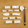 Hotel Restaurant Tableware: Pure White Multi-Use Ceramic Chopstick and Spoon Rest Pillow.