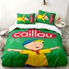 Caillou 3 Parça Set Yatak Odası Kullanımı İçin Mükemmel Rahat Yatak Takımı Bir Nevresim Kılıfı ve İki Yastık Kılıfı İçerir İdeal Doğum Günü veya Noel Hediyesi