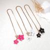 Elegant Temperament Pastoral Simple Wind Spray Paint Alloy Flower Pendant OT Buckle Necklace Versatile Casual Daily