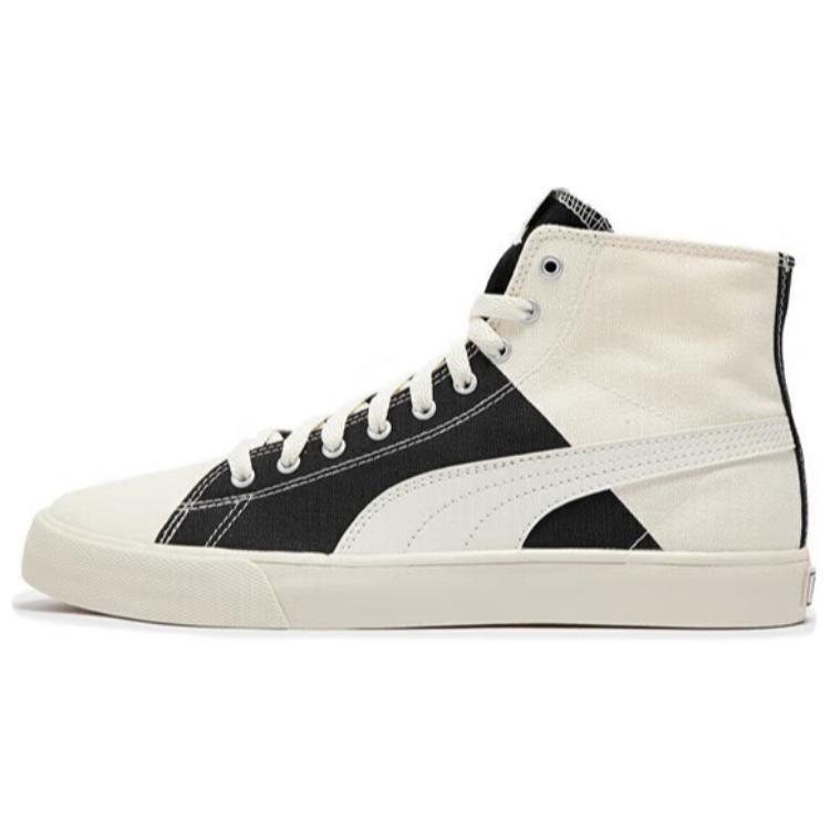 Puma Bari Fashion Comfortable Durable Breathable Mid-Top Canvas Shoes Unisex Sneakers White Black 399317-01