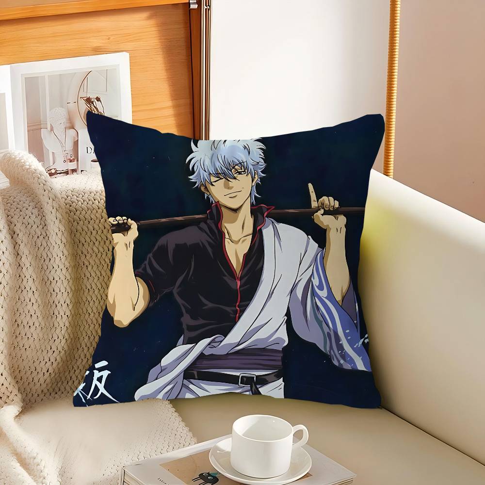 

Sakata Gintoki Pillowcases Home Bedding Decorative Pillow Cover Wedding Super Soft Pillow Case 12x12Inch