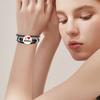 Vintage Leather Bracelets With Cartoon & Text – Adjustable Fashion Wristbands For Daily Wear, Personal Style Statement, Collection, And Gifting