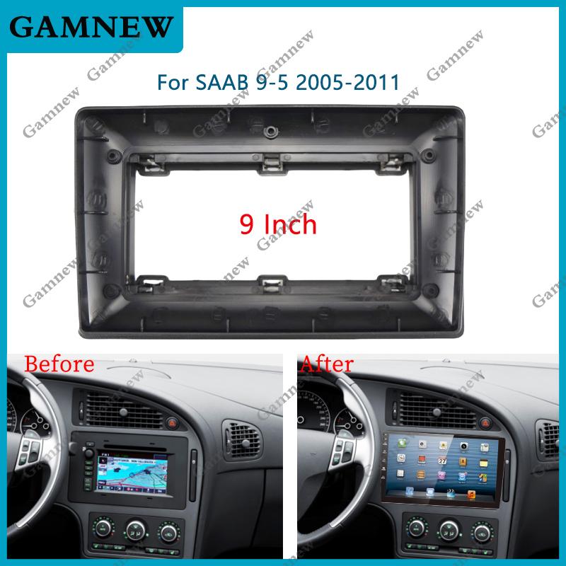 9 Inch Car Frame Fascia Adapter Android Radio Audio Dash Fitting Panel Kit For SAAB 95 9-5 2005-2011