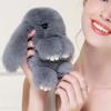Plush Bunny Keychain Women Fur Angel Rabbit Key Ring Hare Plush Dolls Toy Girls Bag Car Key Pendant