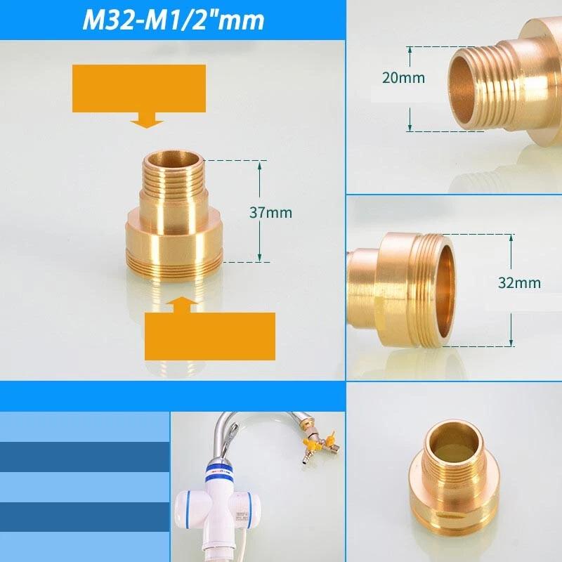 Hongtu M20 M22 M24 a 1/2" 3/4" Connettore Aeratore Rubinetto in Ottone - Filettatura Maschio&Femmina Fine/Grossa | Adattatore Risparmio Idrico per Rubinetto Cucina