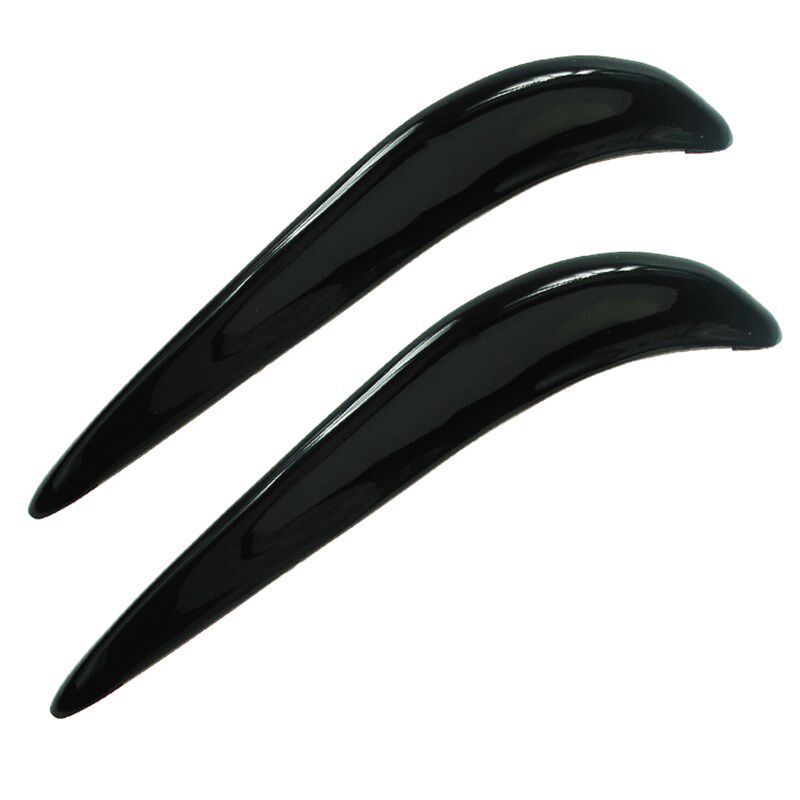 Anti-Collision Strip, Body Anti-Scratch Decorative Strip, Front Bumper Anti-Collision Rubber, Bumper Anti-Collision Decorative Strip, Set of 2 Pieces Black