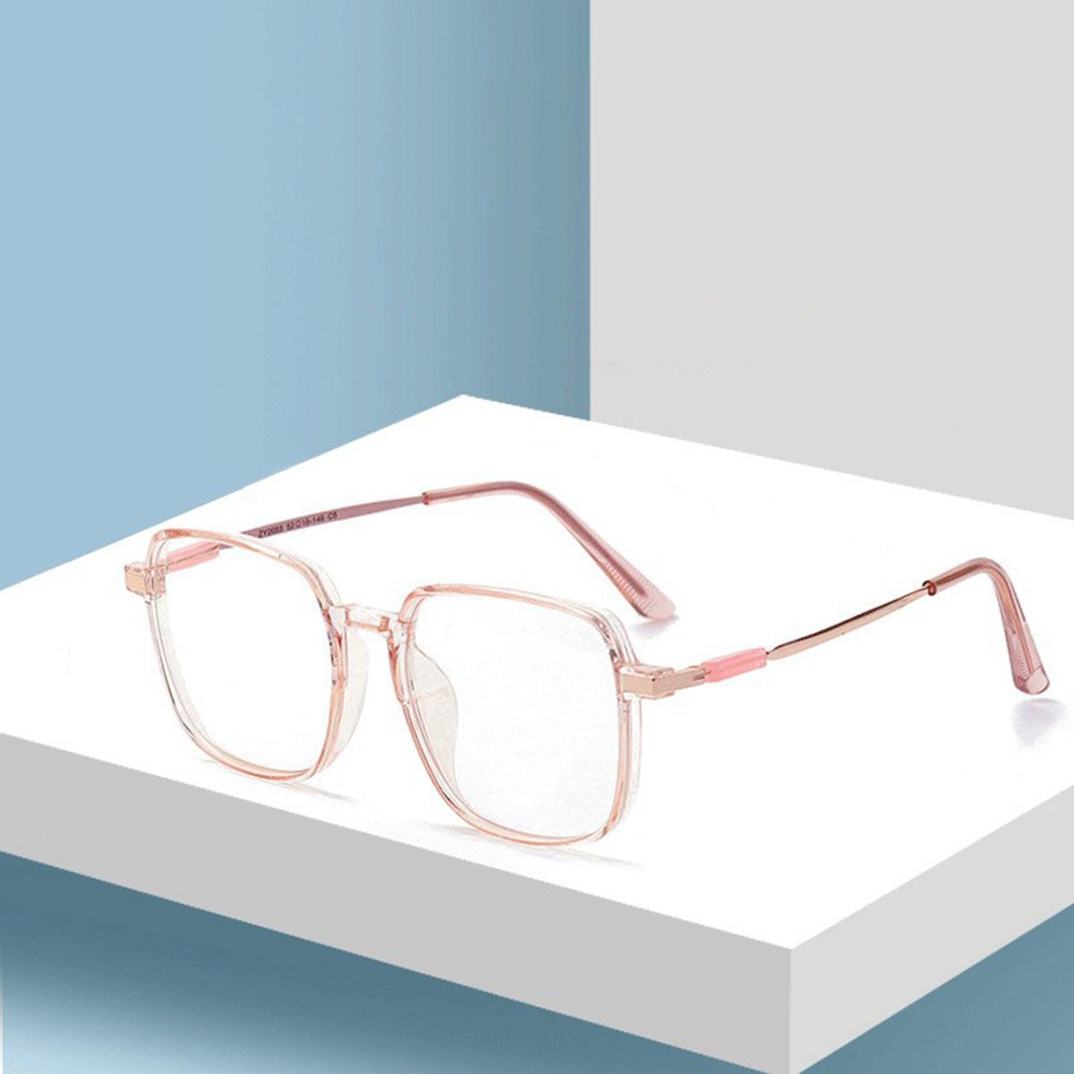 

Светочувствительное меняющее цвет плоское зеркало Женская маленькая красная книжка Обычное лицо Джокер Синие очки Модные очки Женские очки розовый