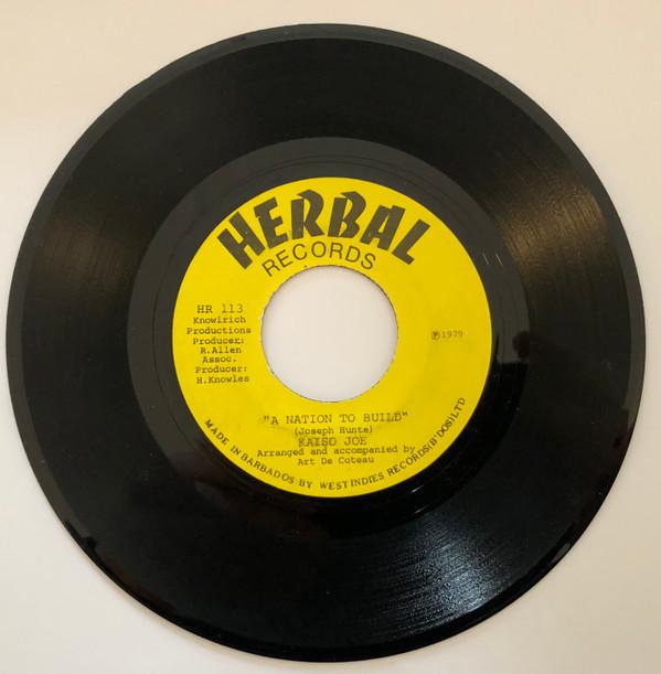 

7inch Record KAISO JOE A Nation To Build Free Up Yoursel HR113 Herbal Records 1979 Jamaica World Music Used