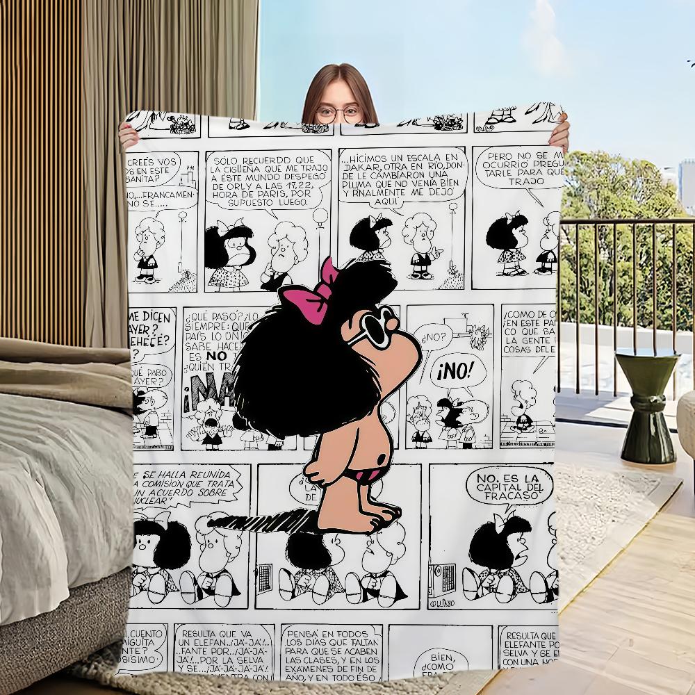 Cartoon Cute M-Mafalda Blanket For Sofa Room Microfiber Bedding Blanket office Travel Gift Home