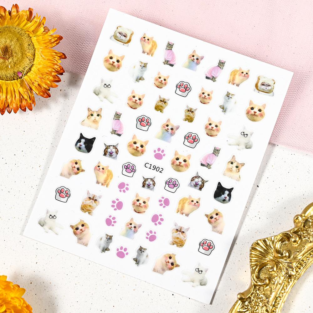 Cute Cartoon Pet Manicure Sticker Cute Husky Cute Corgi Sweet Cat Nail Decorative Sticker