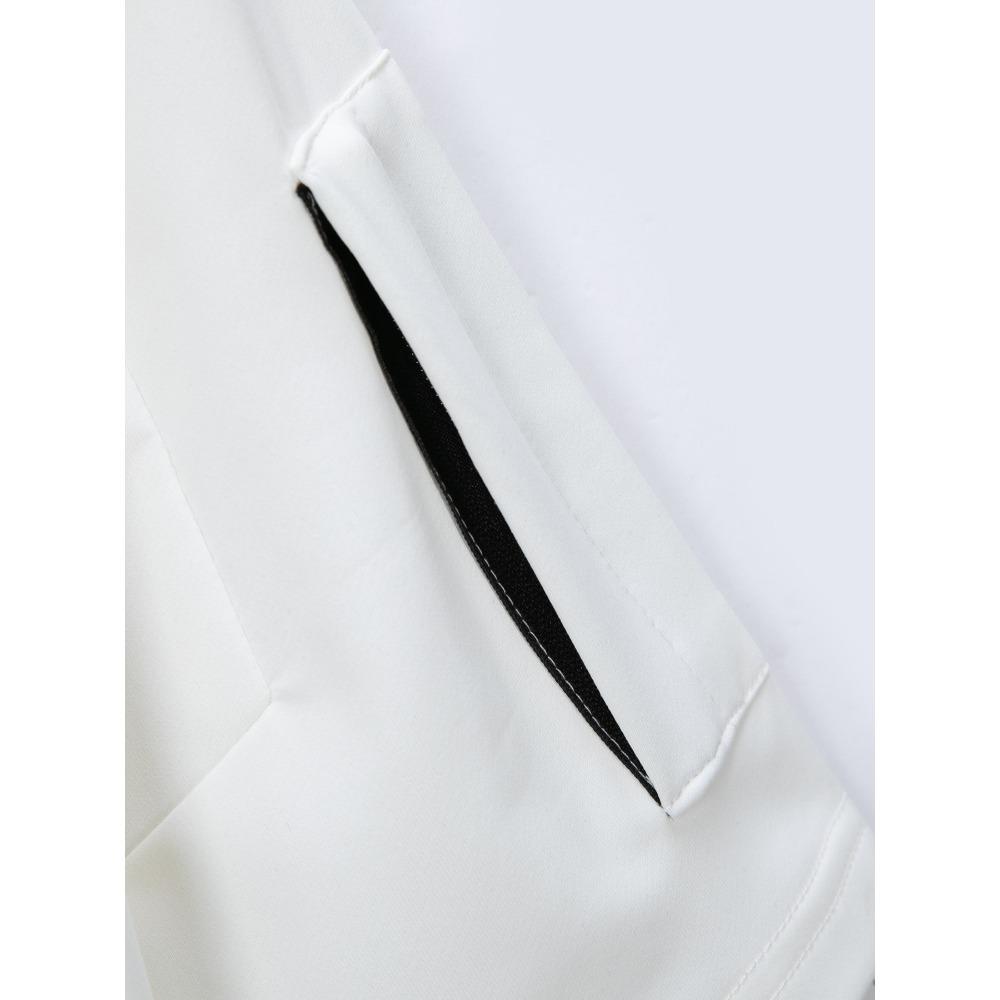 Men's Summer Casual Stand Up Collar Solid Color Short Sleeved Polo Shirt