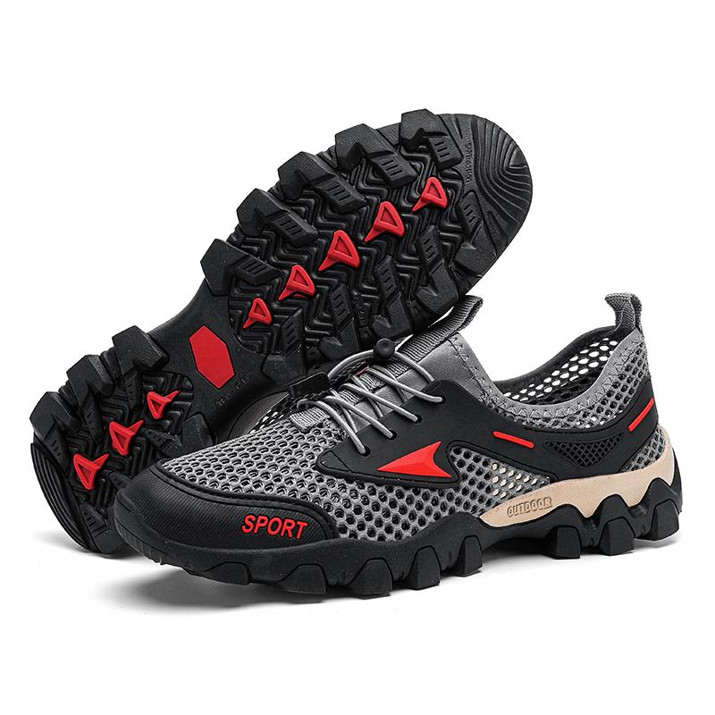 Summer Men's Casual Shoes Outdoor Breathable Mesh Antiskid Shoe 39-46