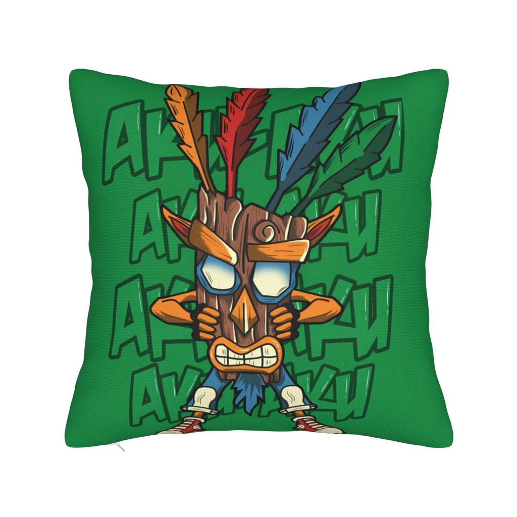 Crash Bandicoot Mask Icon Pillow Case Fashion Pillow Cover Square Pillowcases For Living Room Bed Chair