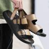 Fashion Casual Leather Mens Sandals Non-slip Summer Slippers Outdoor Beach Half Drag Dual-Purpose Slides Wading Aqua Shoes Casual Shoes