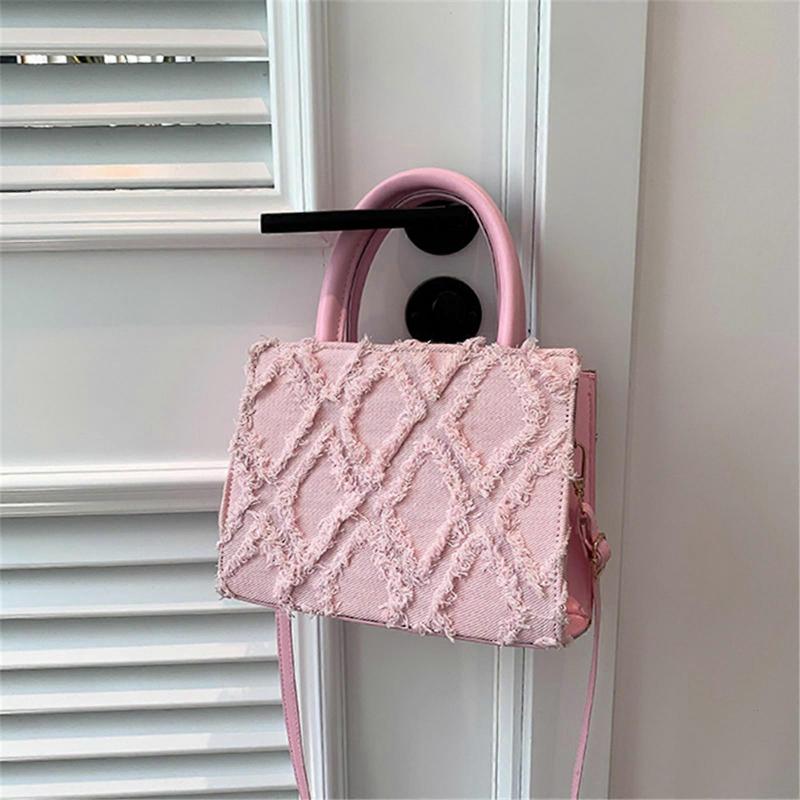 2023 NEW Crossbody Bag Fashion Handbag Trendy Shoulder Bag Small Square Bag Versatile Tote Bag for Girl Women Casual Bag  Pink
