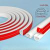 1pc Self-Adhesive PVC Cable Management Tube, Invisible Floor Wire Cover for Desk, Wall & Floor Installation, Home Decor Cable Concealment Channel