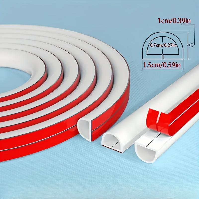 1pc Self-Adhesive PVC Cable Management Tube, Invisible Floor Wire Cover for Desk, Wall & Floor Installation, Home Decor Cable Concealment Channel