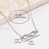 Women's Infinity Symbol Necklace - Elegant European and American Niche Jewelry with Simple O-Chain Design.