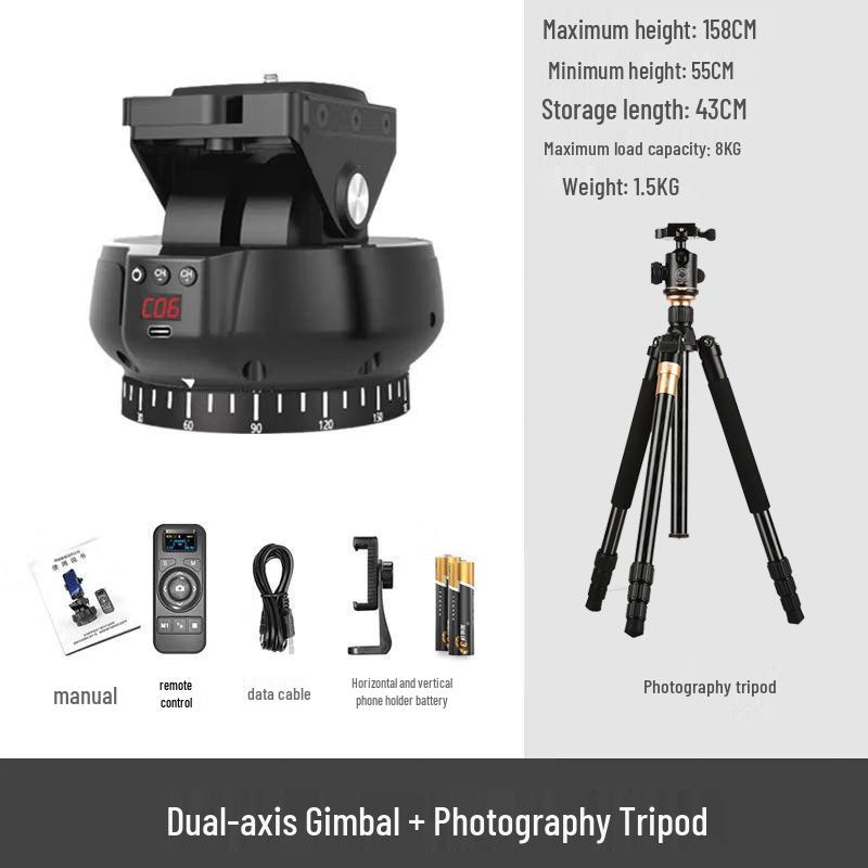 Era Panoramic Electric Pan-Tilt Head: 360° DSLR Camera Time-Lapse Photography with Automatic Rotation