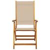 Vidaxl Folding Garden Chairs, 6 Pcs., Acacia Wood and Textilene